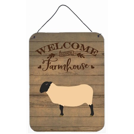 Carolines Treasures 12 x 16 in. Suffolk Sheep Welcome Wall or Door Hanging Prints CK6916DS1216